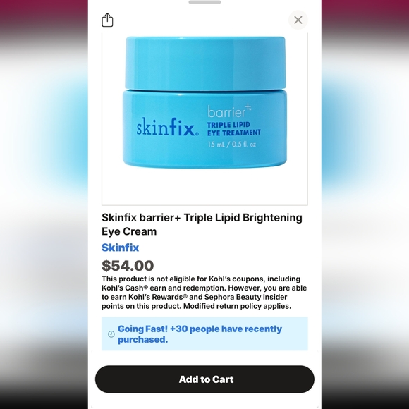 Skinfix Barrier Triple Lipid + Collagen Eye Treatment - Picture 2 of 2